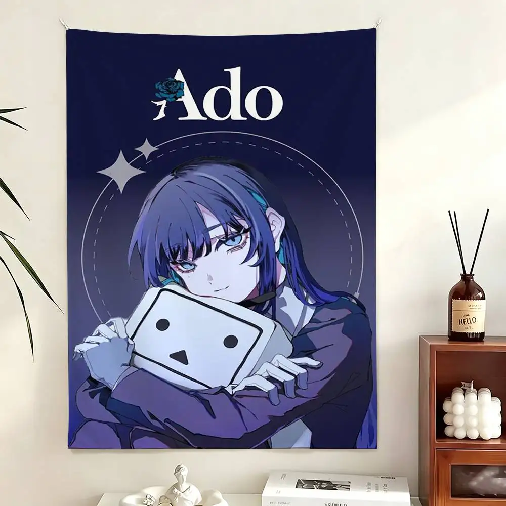 Cute I Love A-Ado Flags Wall Hanging Tapestry Outdoor Garage Room Decorative flag Background Blanket