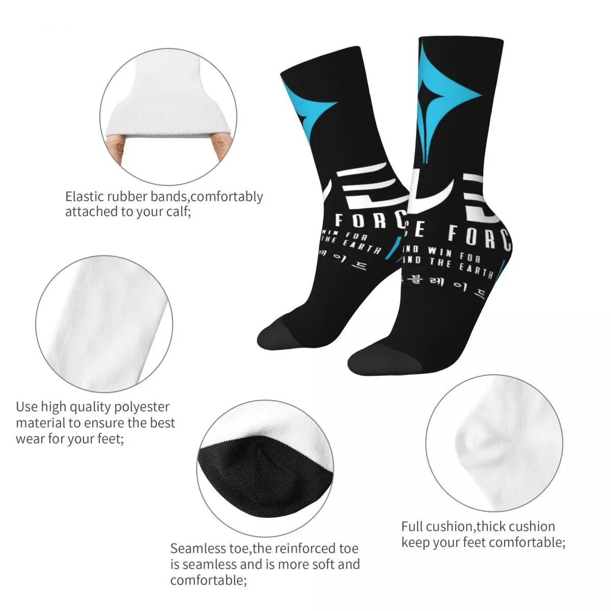 Stellar Blade Eve Force Game Accessories Men Women Socks Flexible Sport Middle Tube Sock Cotton Gift Idea