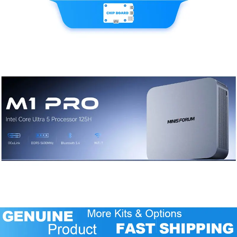 Minisforum M1 Pro compact mini PC features Intel Core Ultra 5 125H processor with Oculink, HDMI, DisplayPort