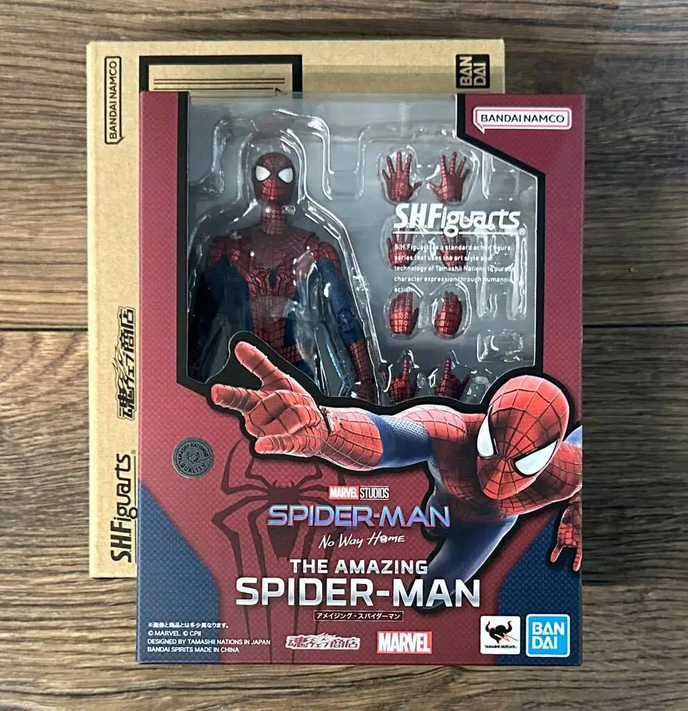 Man SHFiguarts Spider No Way Home Action Figure Peter Parker 1/12 Joint Movable Shf Statue Model Toys for Kids Collection Doll