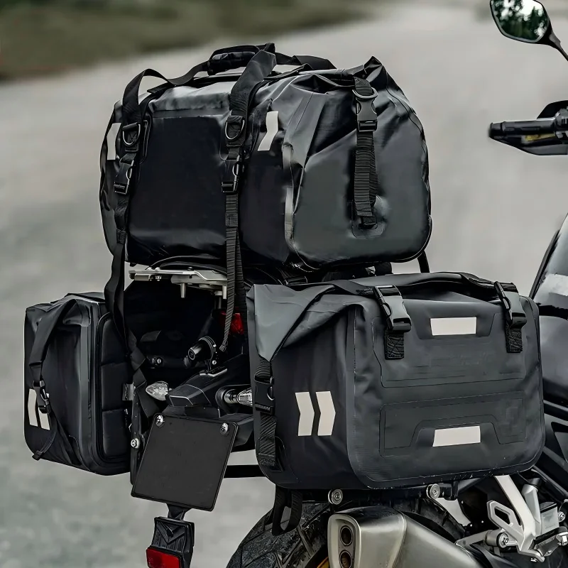 

Motorcycle waterproof pannier bag, biker equipment, tail box, helmet bag, riding luggage bag, long-distance motorcycle trip rear