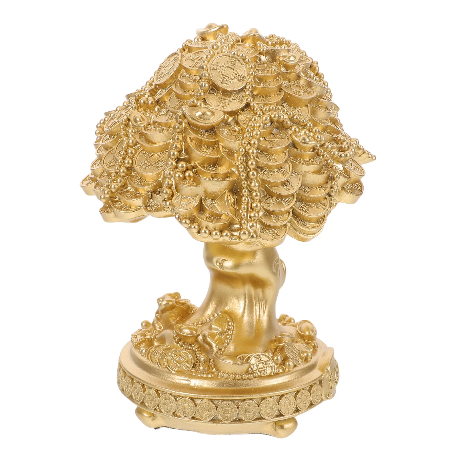

Chinese Money Tree Resin Craft Tabletop Decor Fortune Tree Symbol Prosperity Wealth Bonsai Desktop Adornment Feng Shui Decor