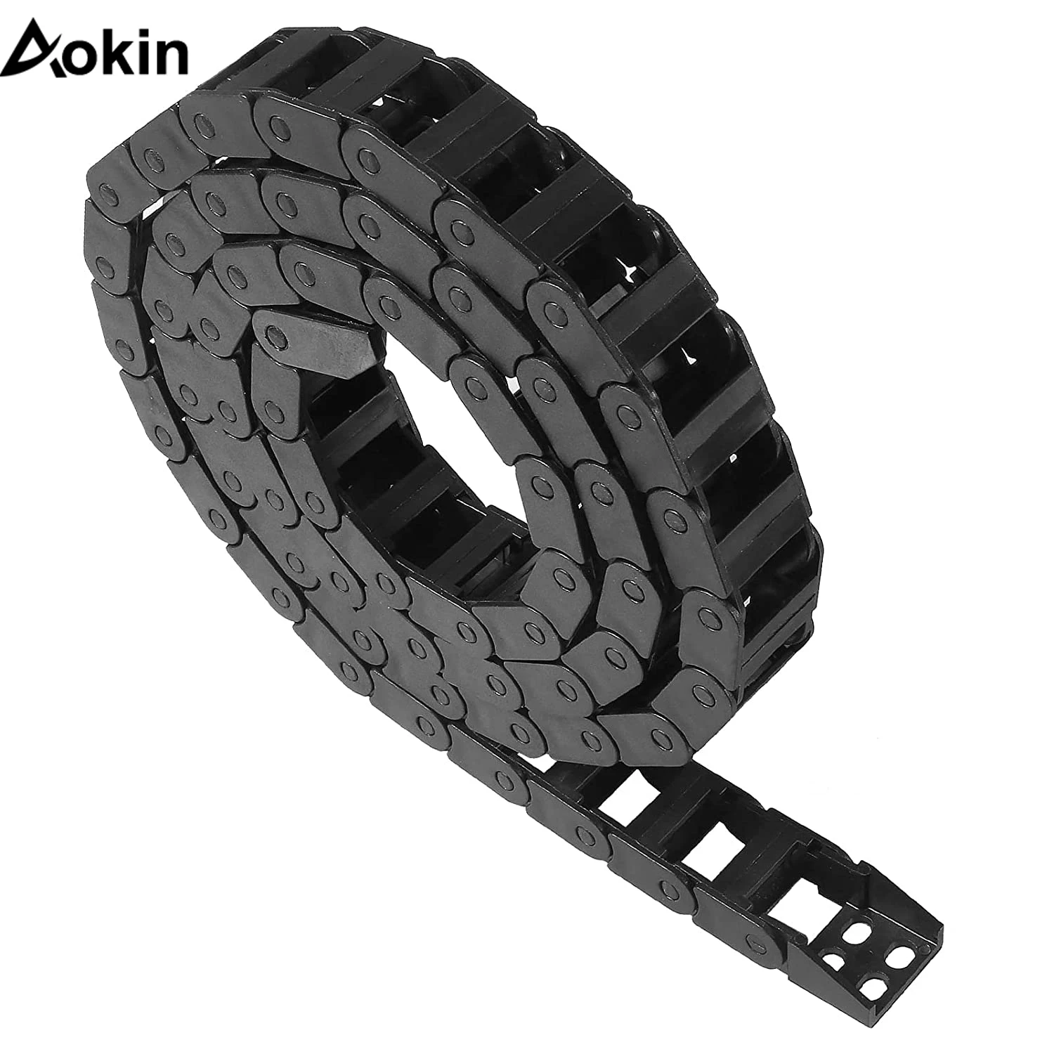 7x15mm Łańcuch przeciągania kabli typu zamkniętego Plastikowe elastyczne łańcuchy nylonowe 1M ze złączami końcowymi do drukarki 3D Maszyna CNC