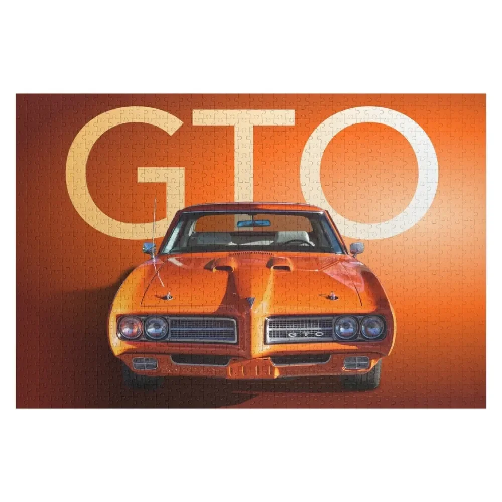 1969 สีส้ม GTO จิ๊กซอว์ปริศนาจิ๊กซอว์ชิ้นผู้ใหญ่ส่วนบุคคลชื่อไม้ปริศนา