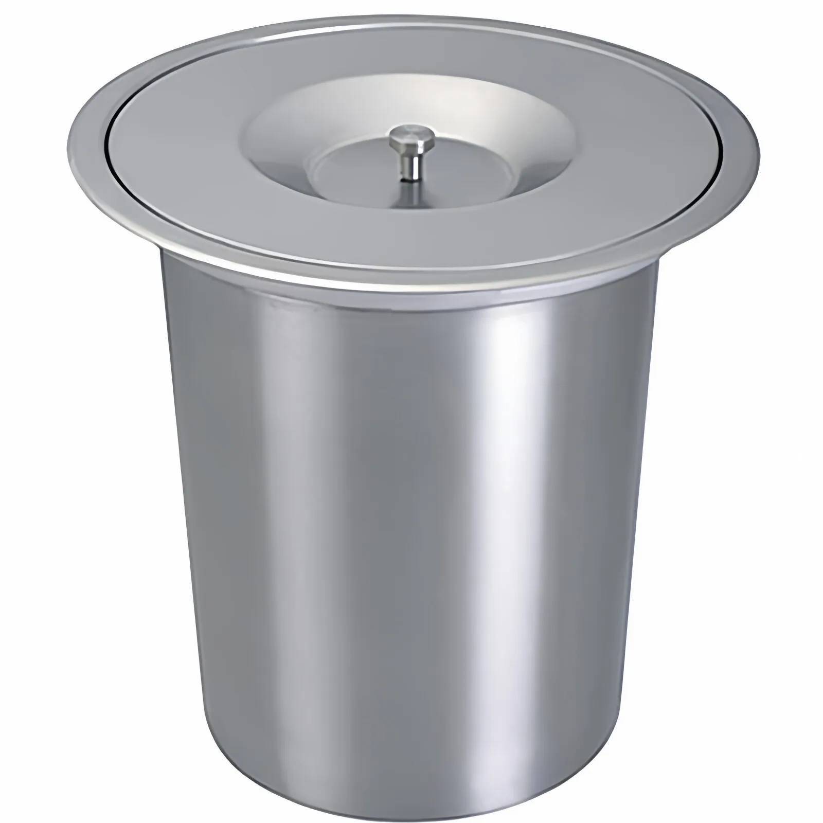 Stainless Steel Kitchen Cabinet Countertop Embedded Trash Can Sink Desktop Classification Household Hidden Cleaning Bucket