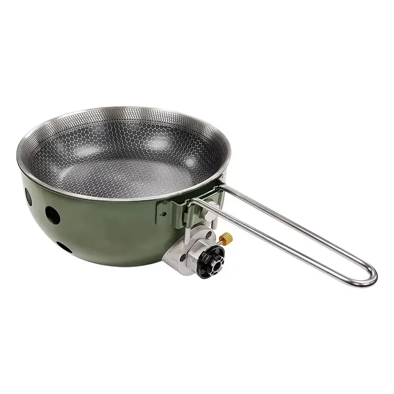 Portable Camping Cookware Set 4-5L Non Stick Frying Pot with Lid Outdoor Picnic Hiking All in One Cooking Pan for Travel