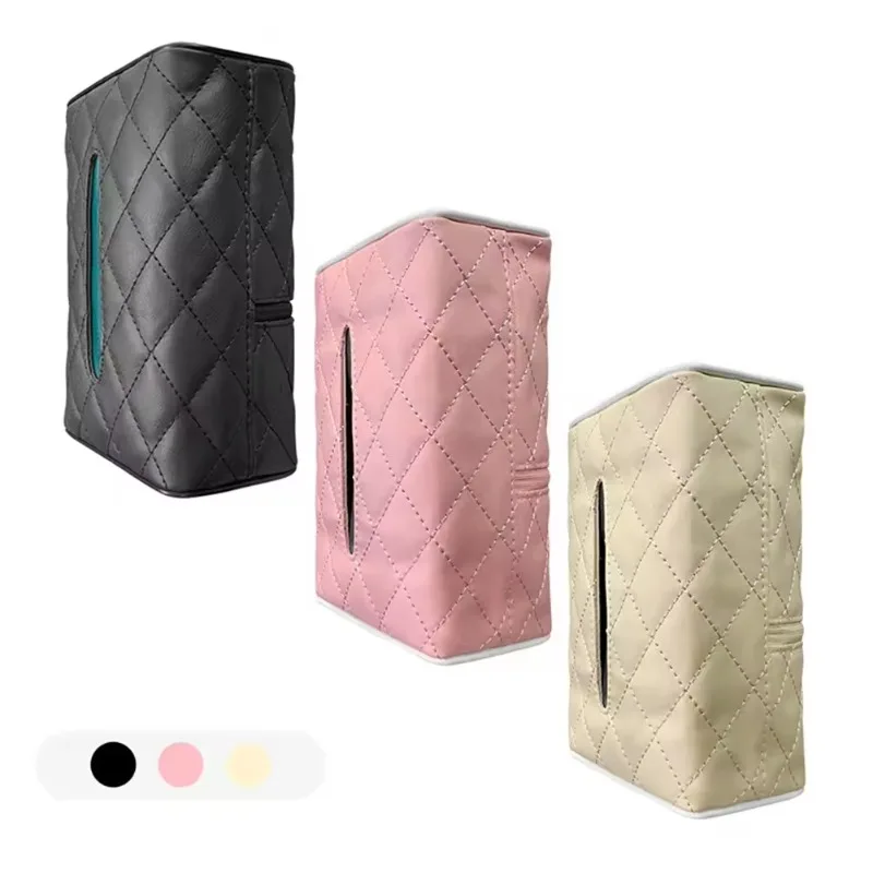 

Car Sun Visor Napkin Holder Vehicle Supplies Leather Tissue Case Box Towel Dispenser Car Gadgets Sun Visor Accessories Universal