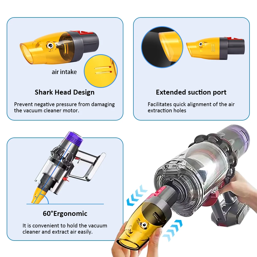 Вакуумная всасывающая головка для пылесоса Dyson V7 V8 V10 V11 V15 SV10 SV12 SV14 Использование для всасывания воздуха от вакуумных пакетов для хранения