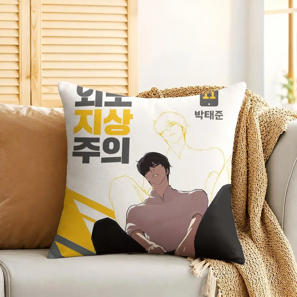 Popular Korea Bl Anime L-Lookism Cushion Cover Soft Short Plush Pillow Cases Hidden Zipper Cutecore Sofa Bedroom Home Decor Gift 4