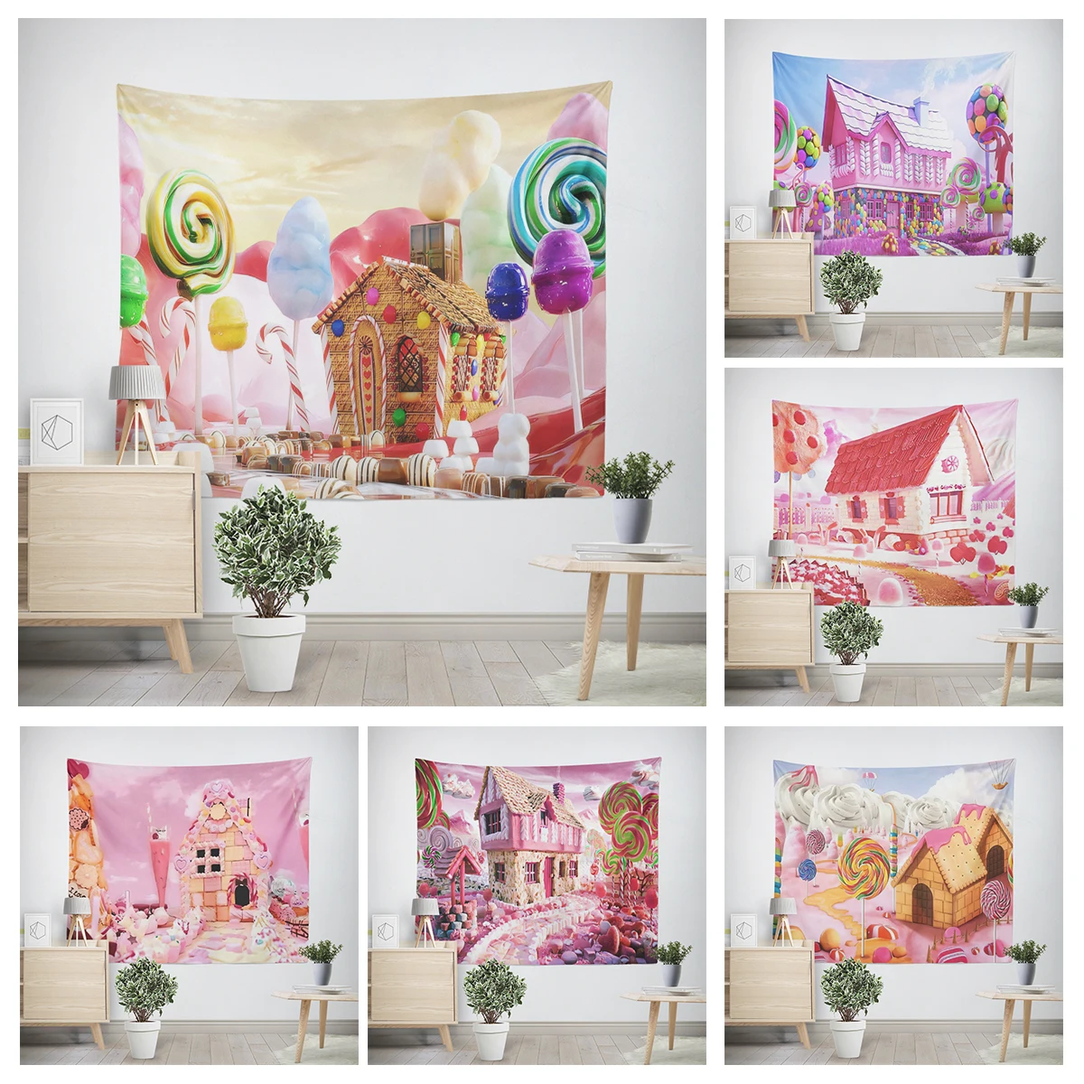 Home decoration Colorful Animal Scenery room decor wall tapestry aesthetic bedroom aesthetic wall art large fabric wall tapestry