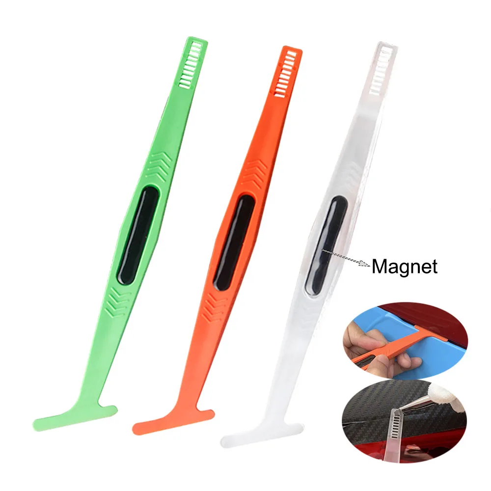 3PCS Car Vinyl Wrap Tools Kit Flexible Magnetic Micro Stick Squeegee Curves Slot Window Tint Film Tool Corner Edge Tucking Tools