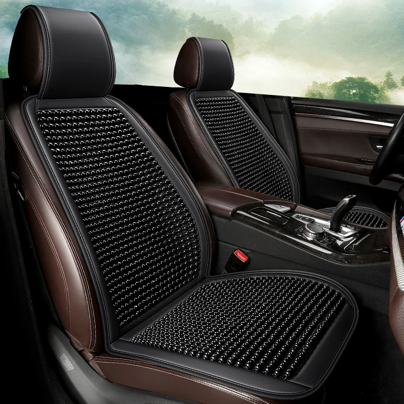 

2025 New Car cushion Single Summer Seat Cushion Covers Leather Cool Wood Cushion Fit For More Than 95% Cars