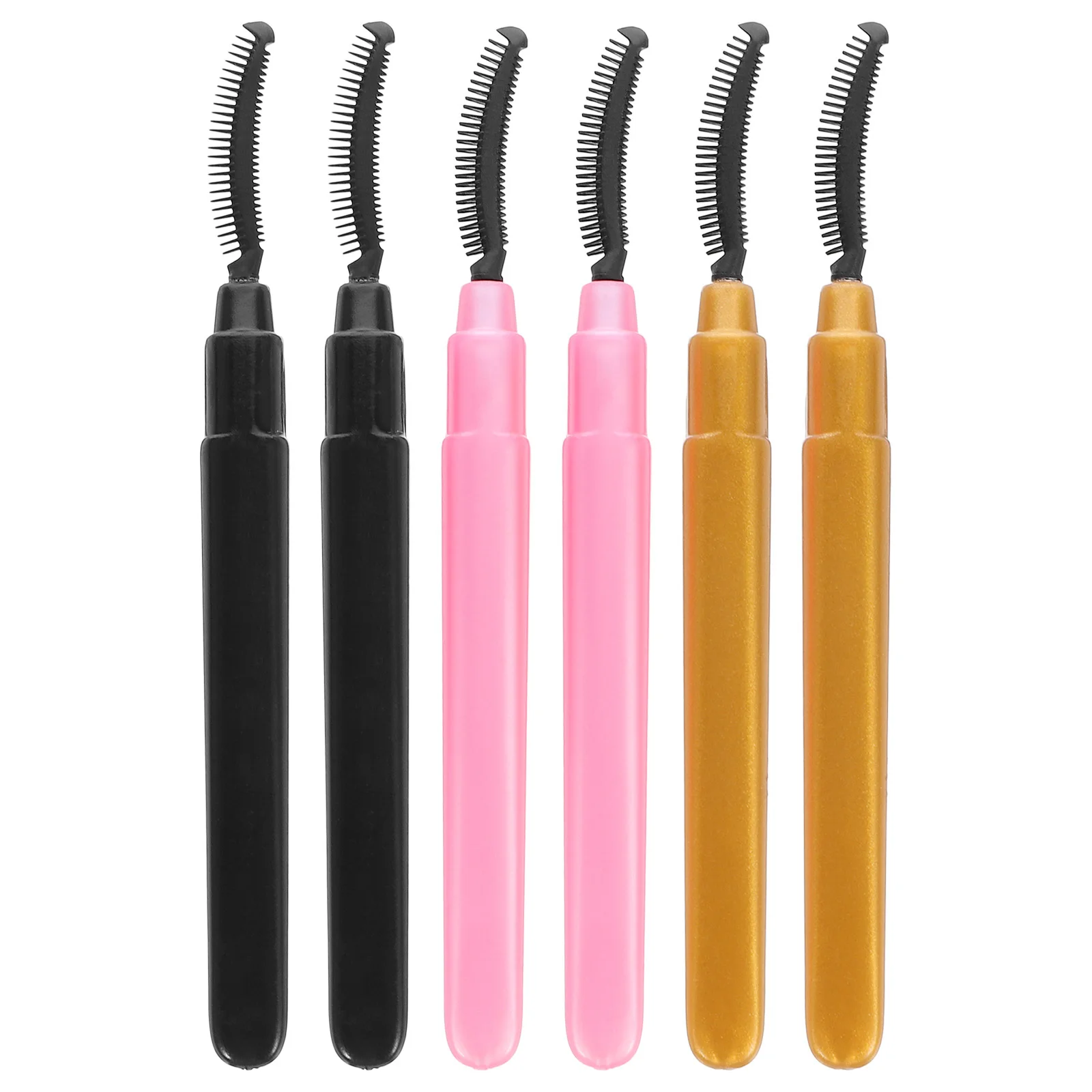 6 pezzi pennello per ciglia in silicone bacchette per mascara applicatore per ciglia delicato strumenti per trucco occhi portatili leggeri pennello per ciglia