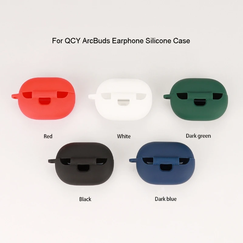 Capa armazenamento silicone durável para QCY ArcBuds HT07 com capa anti-arranhões 96BA