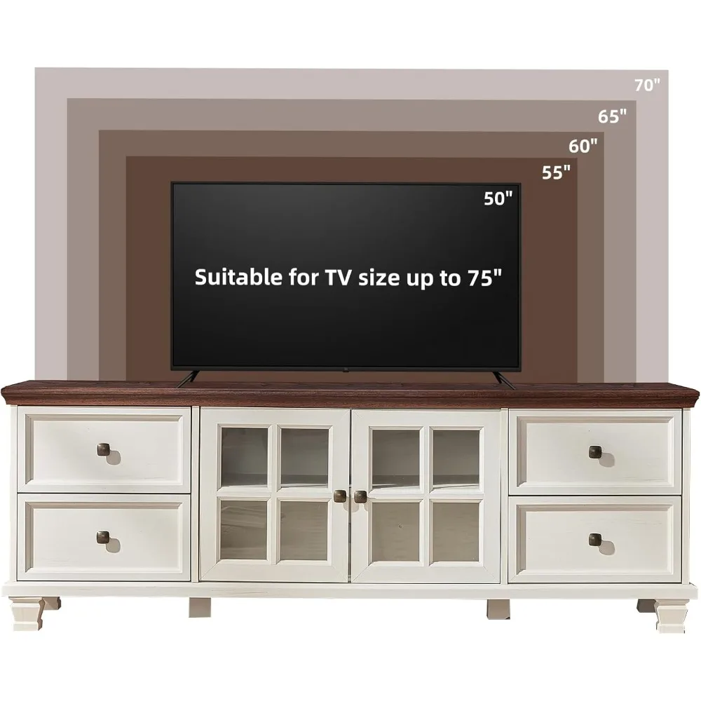 4-Piece Farmhouse Living Room Table Set 6