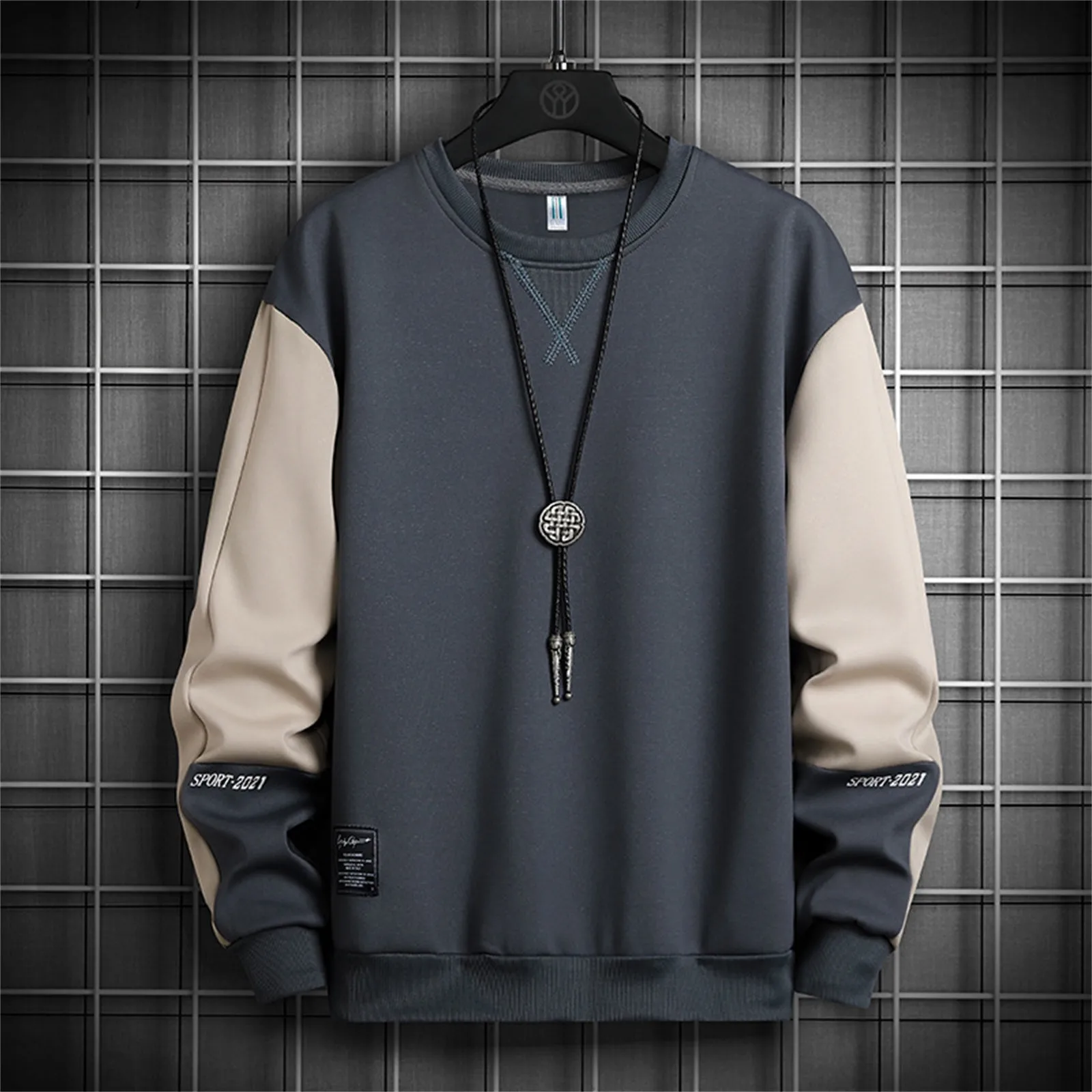 

2024 Men Casual Sweatshirt Hoodie Men Harajuku Streetwear Pullover Male Patchwork Loose O-Neck Fashion Hip Hop Hoodies