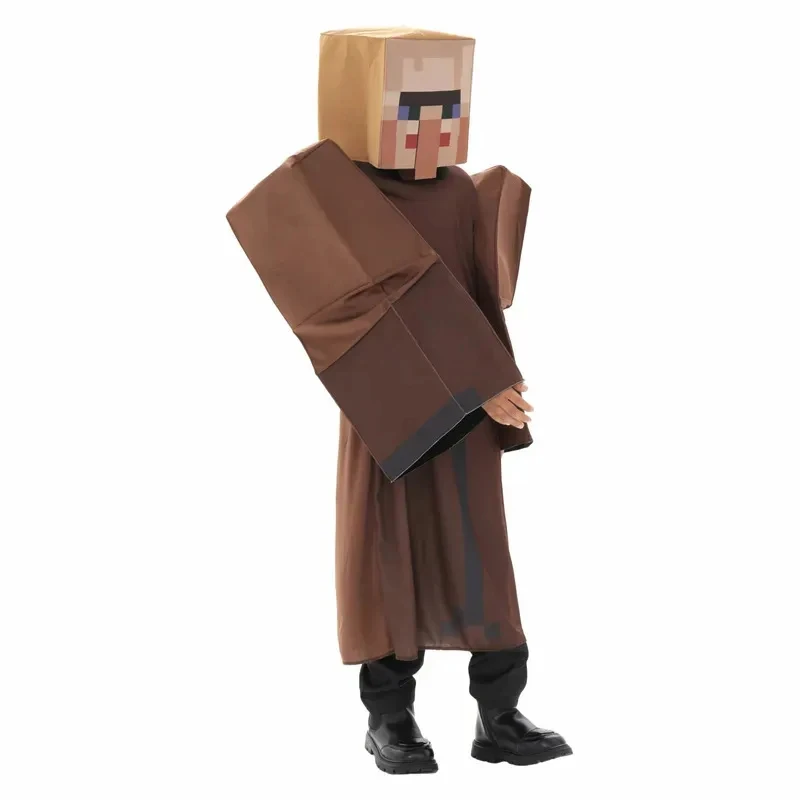 ♥ Disfraz de Halloween para Cosplay 【Novedad】 Personaje de Aldeano de My World MC, Divertido para Representaciones ★ 20026 Nuevo