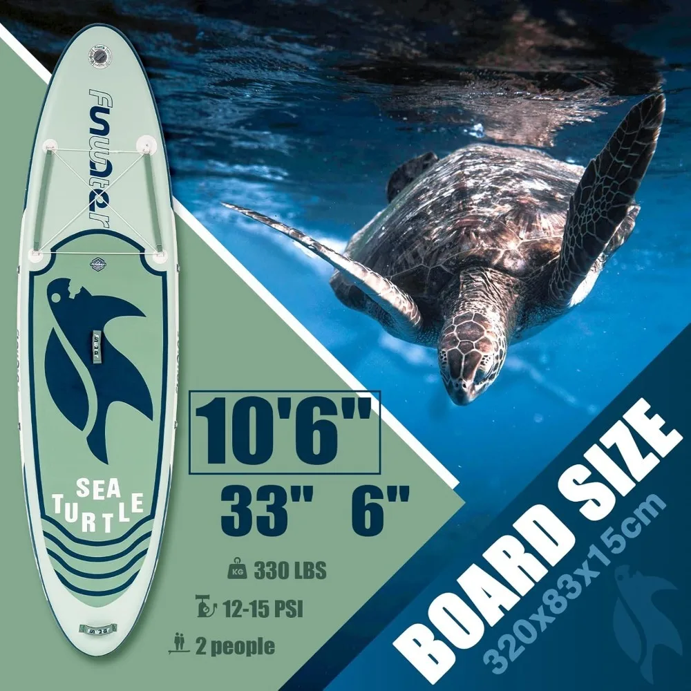 

Inflatable Stand Up Paddle Board with Premium SUP Paddleboard Accessories, Anti-Slip EVA Deck, 11'/10'6'' Paddle Boards