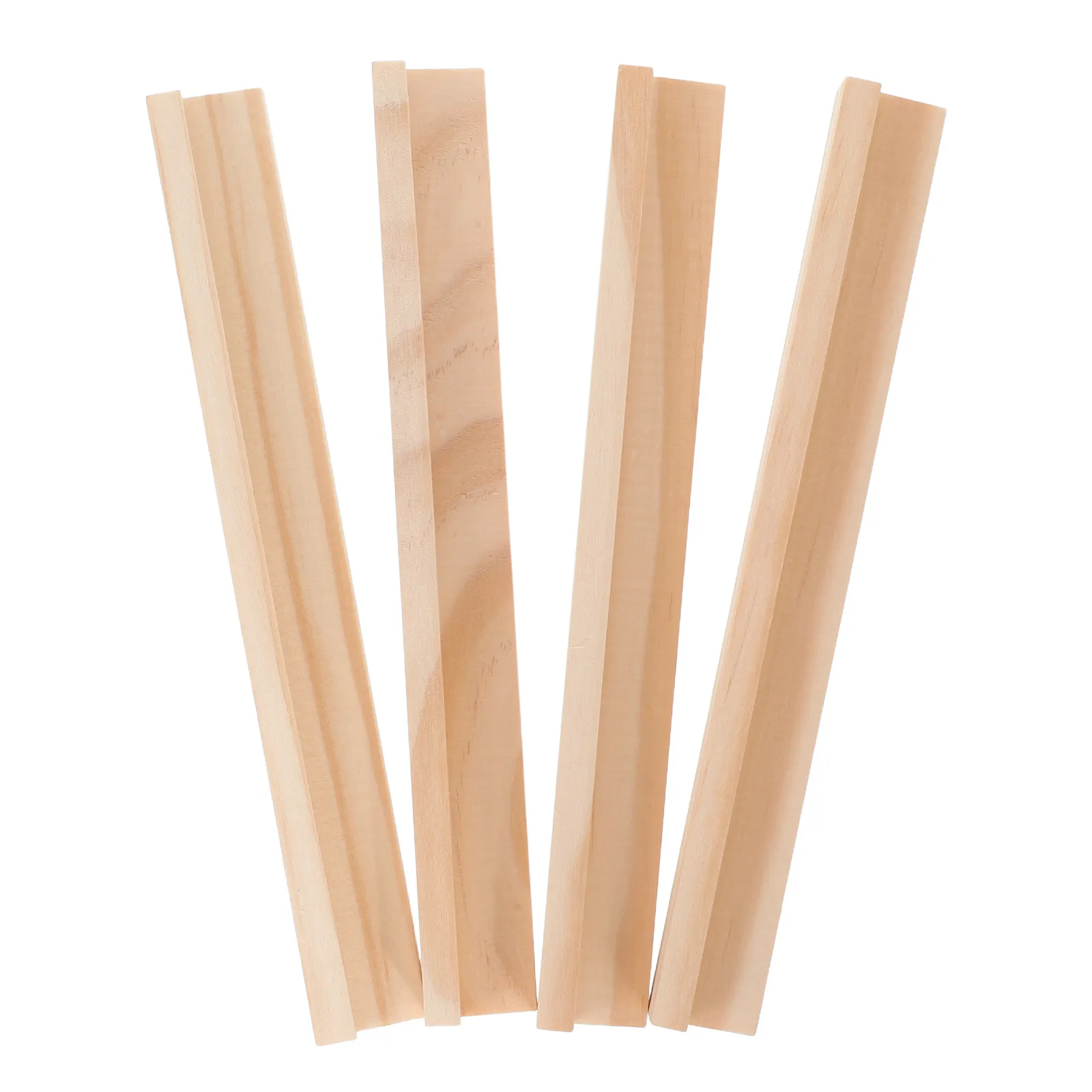 

4Pcs Desktop Wooden Domino Holders Natural Wood Domino Bases Multi-Function Display Tray DIY Accessories DIY Accessory