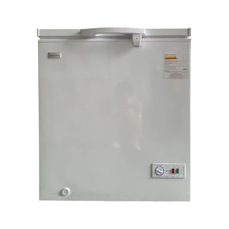 

White horizontal 180L freezer with handle and lock for commercial use