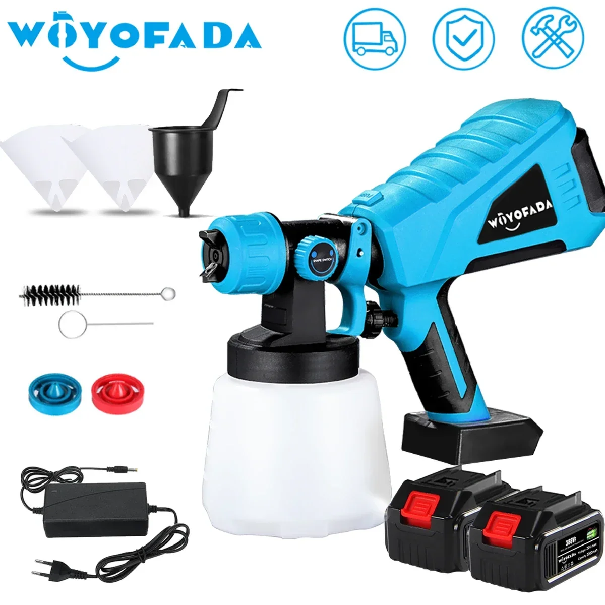 

WOYOFADA Cordless Electric Spray Gun Portable Paint Sprayer Household Disinfection Sterilization For Makita 18V Battery