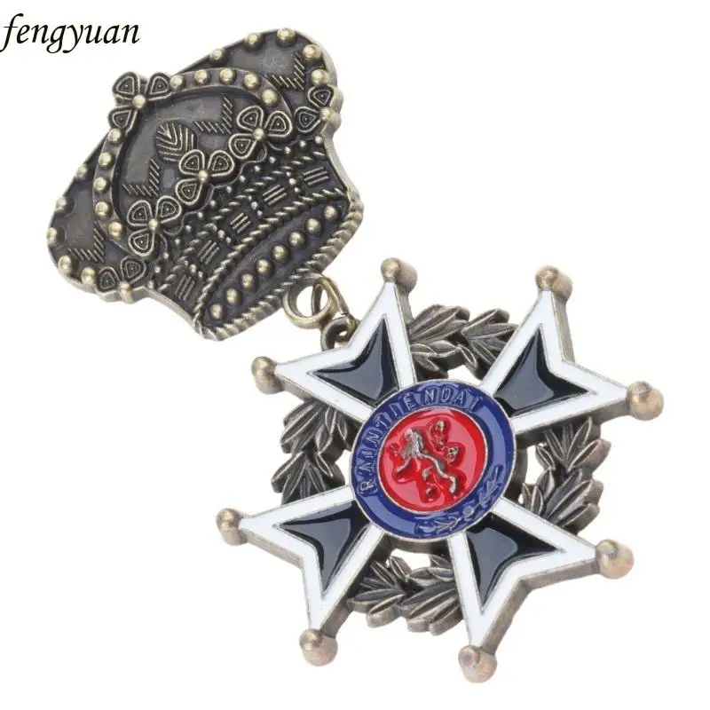 

B2QE Martial Fans Badge Historic Pin For History Buffs And Collectors