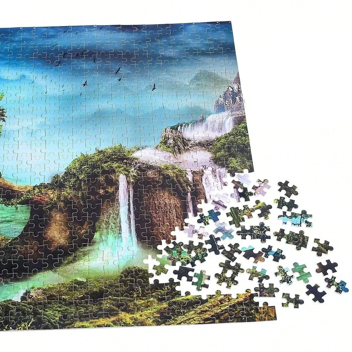 120/300/500/520/1000/1314 peças casa na cachoeira quebra-cabeça de madeira brinquedo educativo para jogo presente de natal exercitar seu cérebro