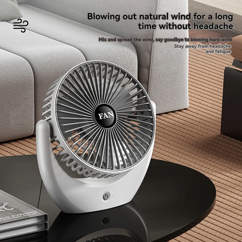 USB charging silent blowing fan desktop high wind portable electric fan household student dormitory bed household small office