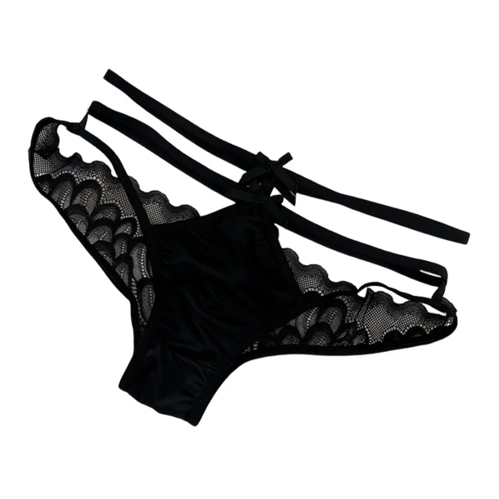 Cetim sexy hottie renda calcinha feminina lingerie oco briefs bikini roupa interior pura g cordas tanga respirável sexo roupa interior