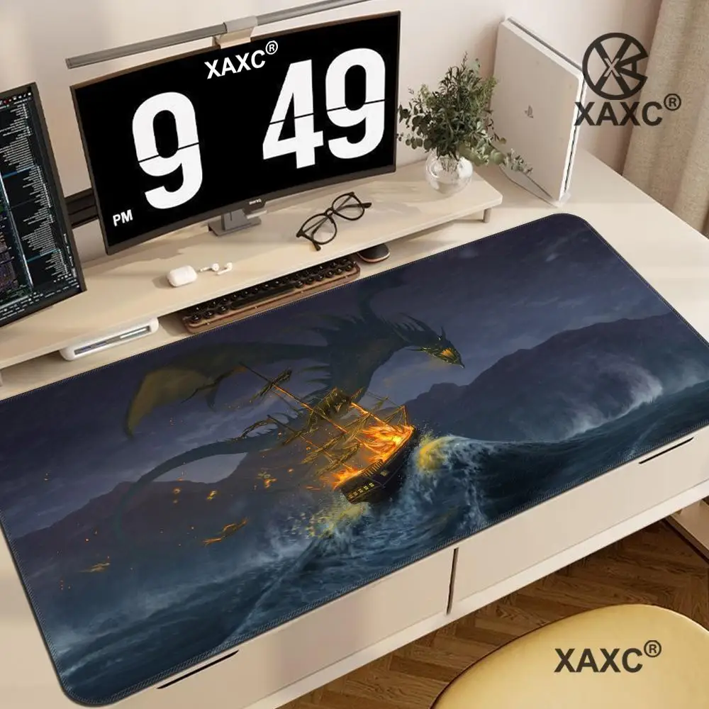 

Коврик для мыши Sailing Ship Sea Storm XAXC, большой коврик для клавиатуры и мыши, нескользящий резиновый игровой коврик для мыши, коврик для ноутбука
