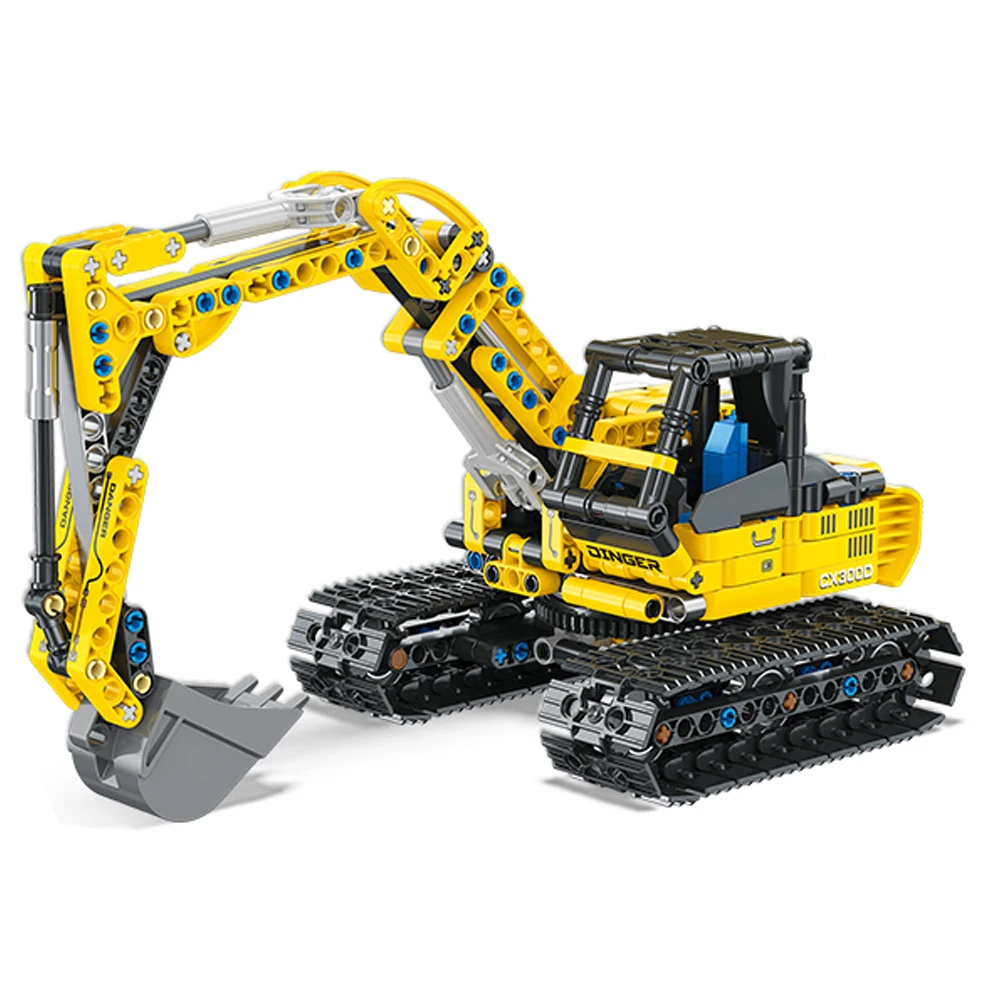 DIY City Construction Vehicle Building Kit Tractor Excavator Loader Mining Truck Assistance Blocks Toy Great Collectible Gift