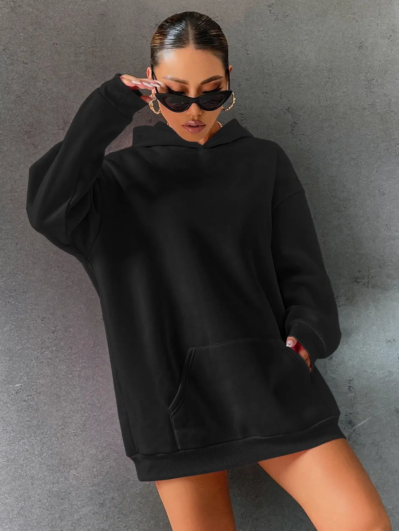 Atasan Cetak Ukuran Besar Pria dan Wanita, Kasual Longgar, Lembut, Nyaman dan Bernapas, Hoodie Pullover Longgar Olahraga Luar Ruangan