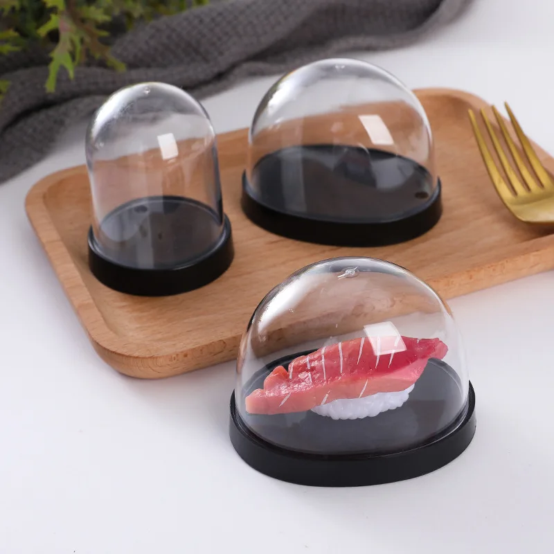Dollhouse Mini Half Dome Glass Cover Cake Flower Display Cloche Bell Jar Bottle Immortal Plant Holder Box 2pc/lot