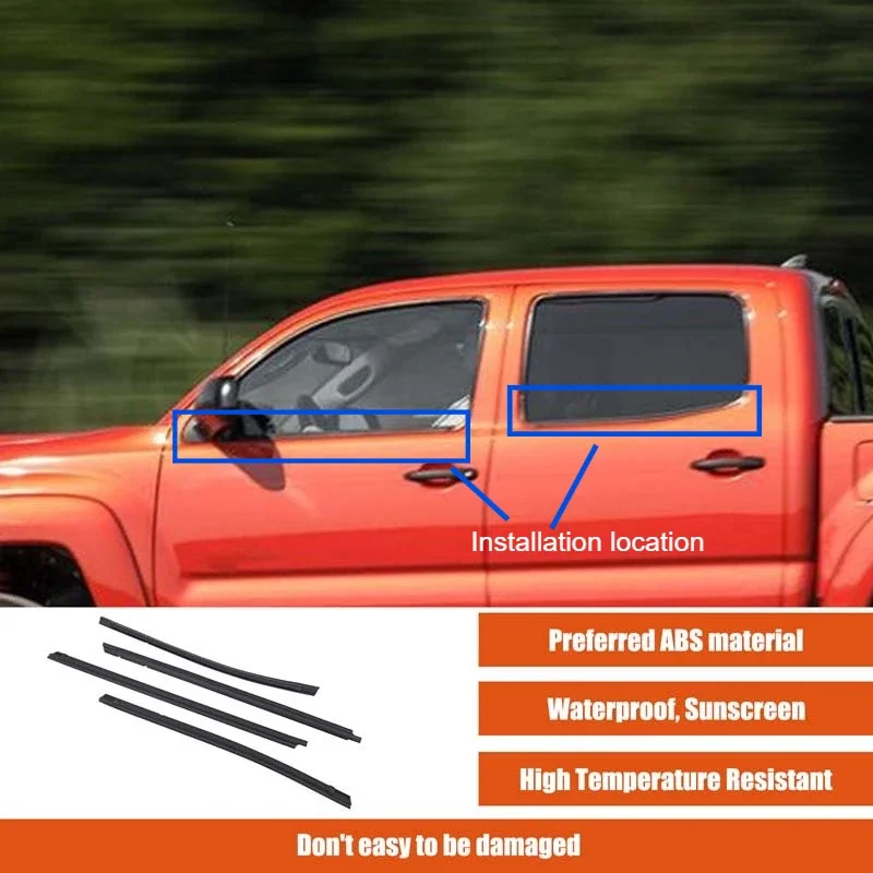 

For Toyota Tacoma 2005-2015 Car Outer Windows Rubber Weatherstrip Waterproof Pressure Trim Car Accessories OE:68161-04050