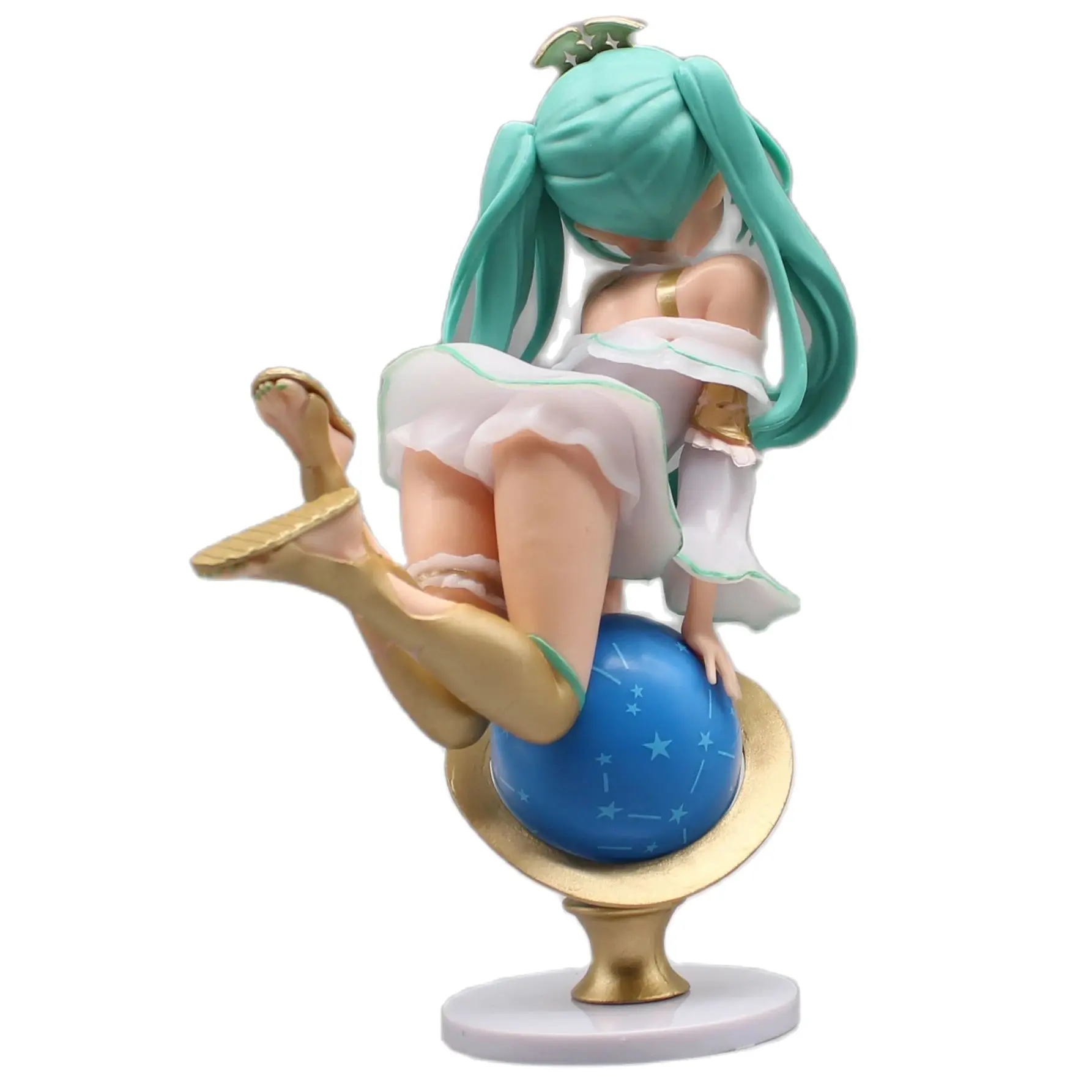 Hatsune Miku On Globe 6.7 "Animatiefiguur, Tekenfilm Anime Model Garage Kit Ornamenten Decoratie Beeldjes Schattige Pop