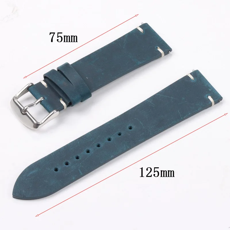 18mm 20mm 21mm 22mm 24mm Retro skórzany pasek do zegarka ze skóry bydlęcej z woskiem olejowym do uniwersalnej wodoodpornej bransoletki do zegarka Akcesoria z narzędziem