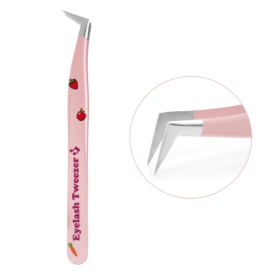 Niedliche Wimpernpinzette im Erdbeer-Design – hohe Präzision für Wimpernverlängerungen, Nagel-Strasssteine, Pick-up-Schönheitswerkzeug – Detail 6