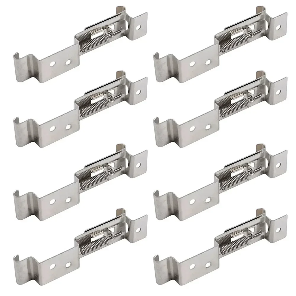

Stainless Steel Trailer License Plate Holder 8Pcs Spring Loaded Bracket Frames Compatible with Cars and Trucks
