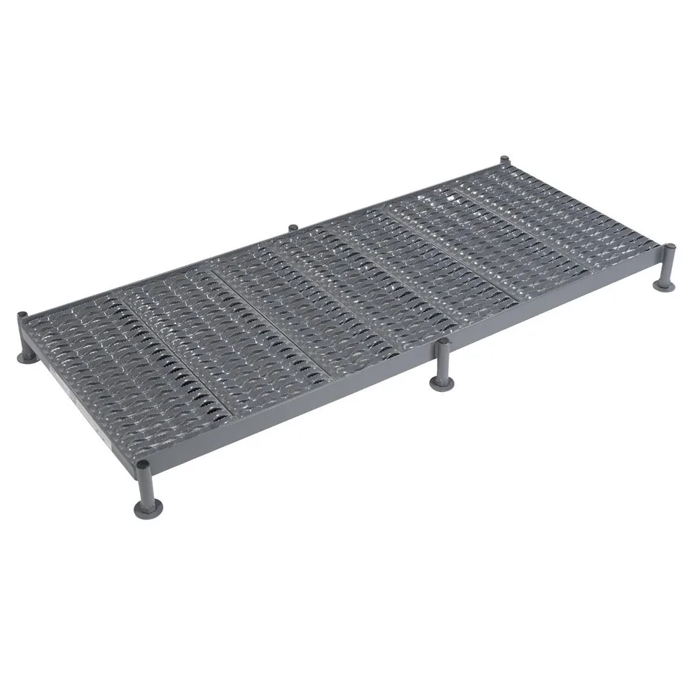 Plataforma de trabalho de aço com altura ajustável, 24x48 polegadas, faixa de 5-8 polegadas, design de suporte de aperto