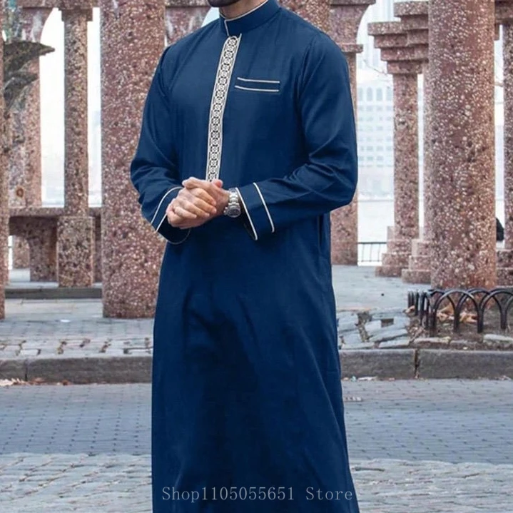 

2025 Новая мусульманская ближневосточная одежда! Повседневный стиль с длинными рукавами и вышивкой, демонстрирующий арабский этнический шарм