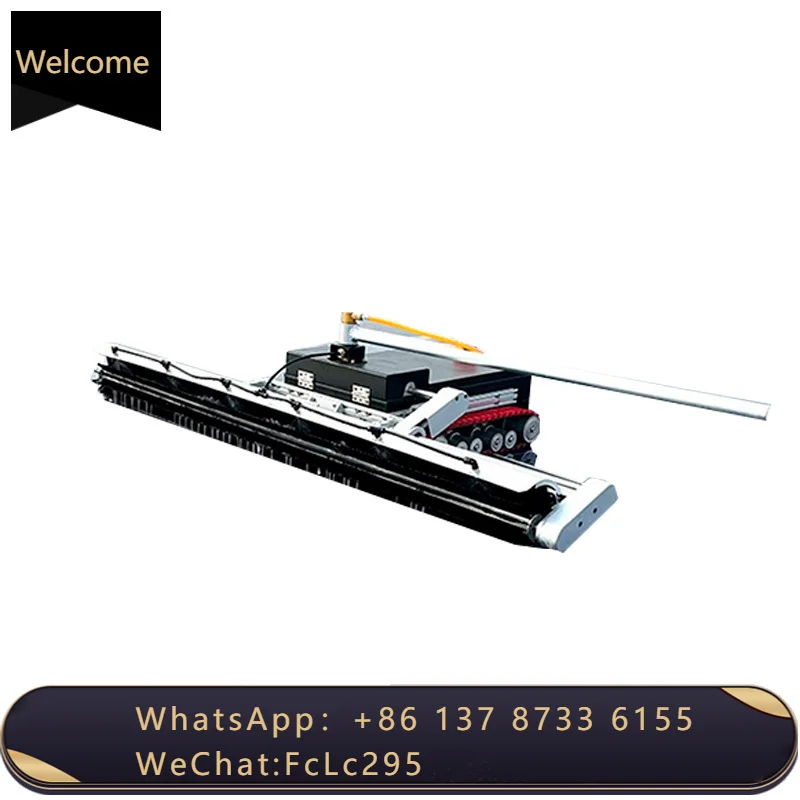 Crawler Type Solar Panel Cleaning Machine Rotary Brush Solar Panel Cleaning Brush