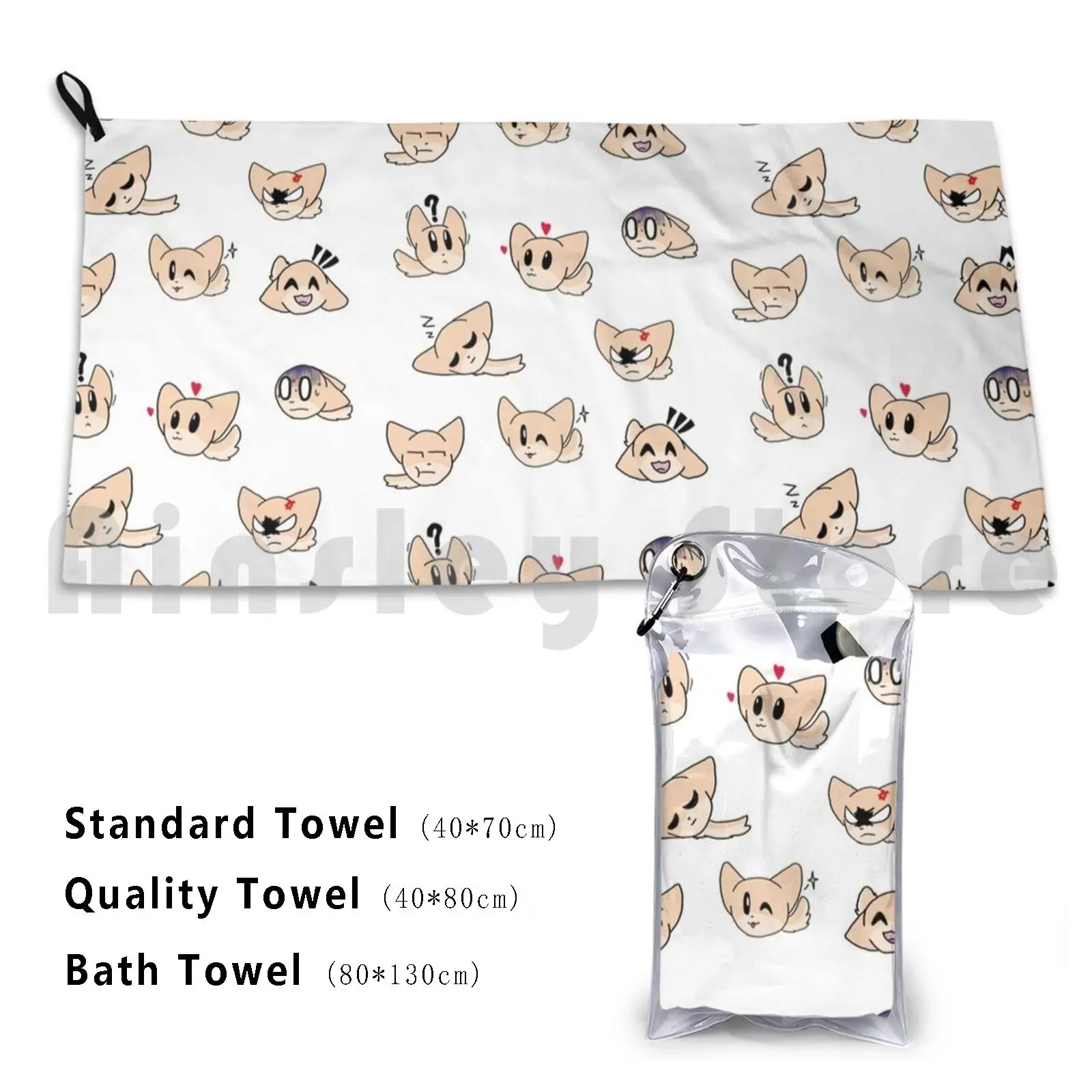 Towel Pomeranian Pom-Poms 2379 Puppy Dog Pomeranian Cute Chibi Animal Animals Jilly Bean