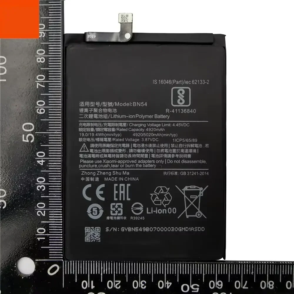Fast Shipping 2025 Years BN54 Original Battery For Xiaomi Redmi Note 9(5G) Note9 / Redmi 9 / Redmi 10X(4G) Phone Bateria+Tools