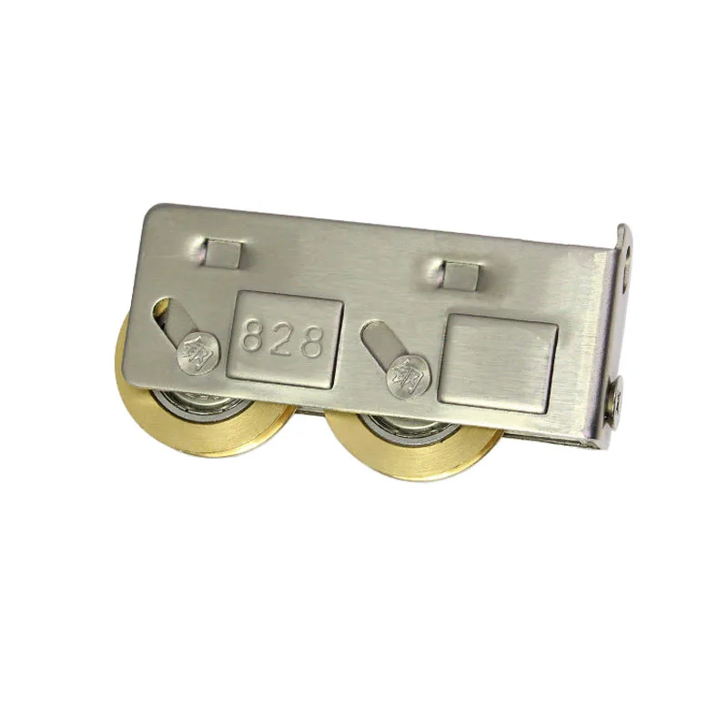 828-T  Sliding Plastic Steel Door Pulley Aluminum Alloy Windows Brass Wheel Muted Nylon Roller Hardware