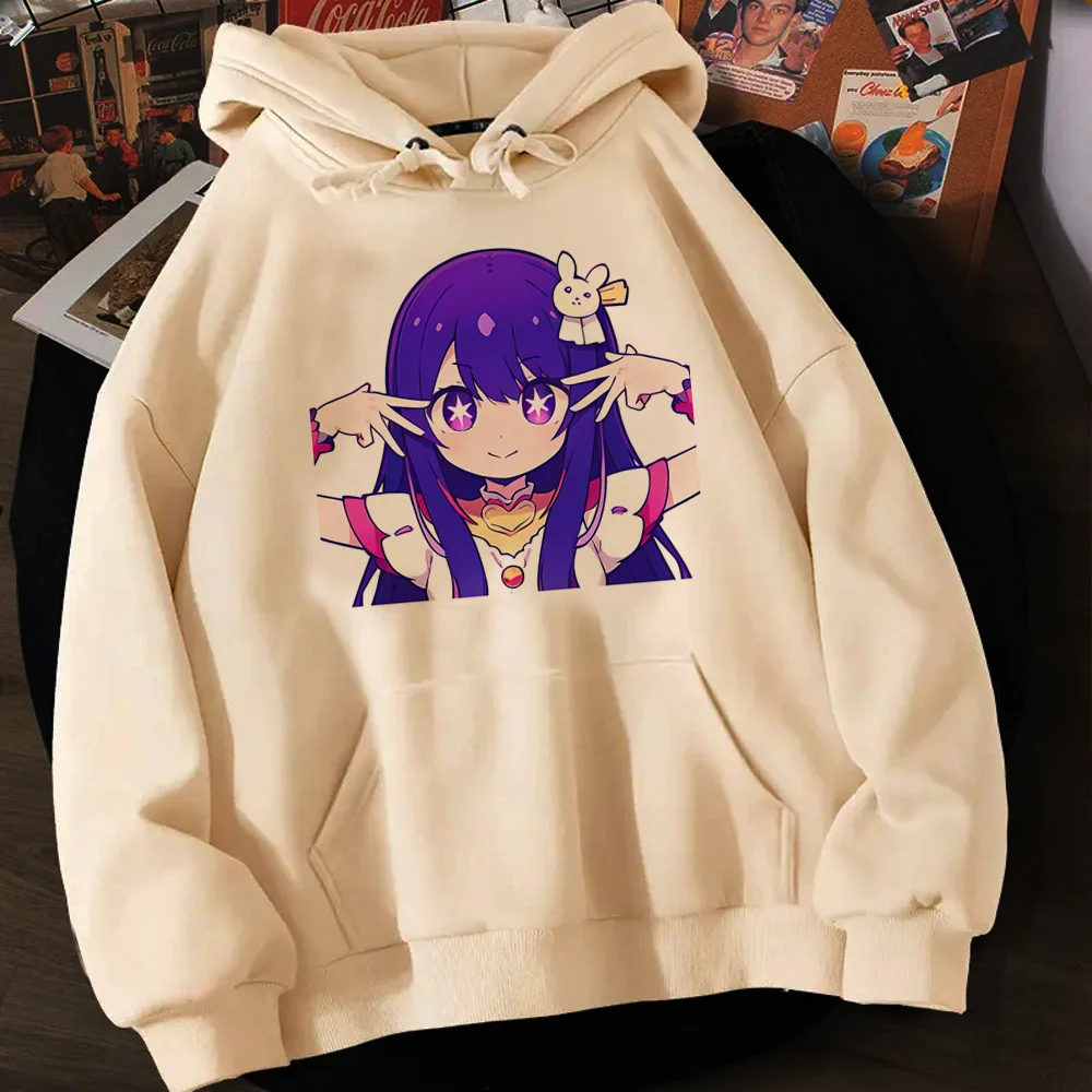 Hoodies japoneses Oshi No Ko para mulheres, top de manga comprida, camisa com capuz gótico, roupas 90s