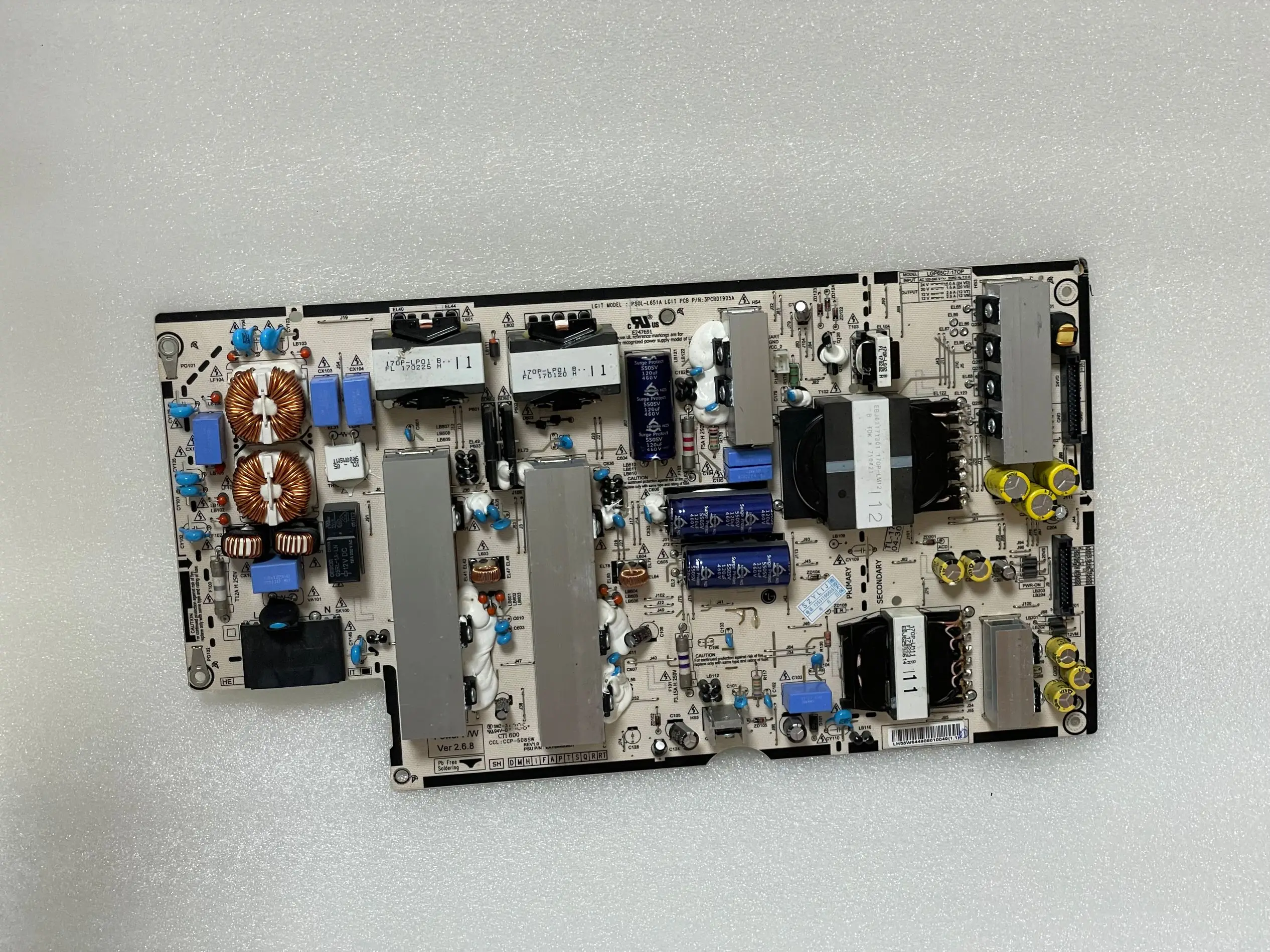 

Original LGP65C7-170P power board EAY64490601 P/N:3PCR01905B/A LGP65C7-17OP PS0L-L651A