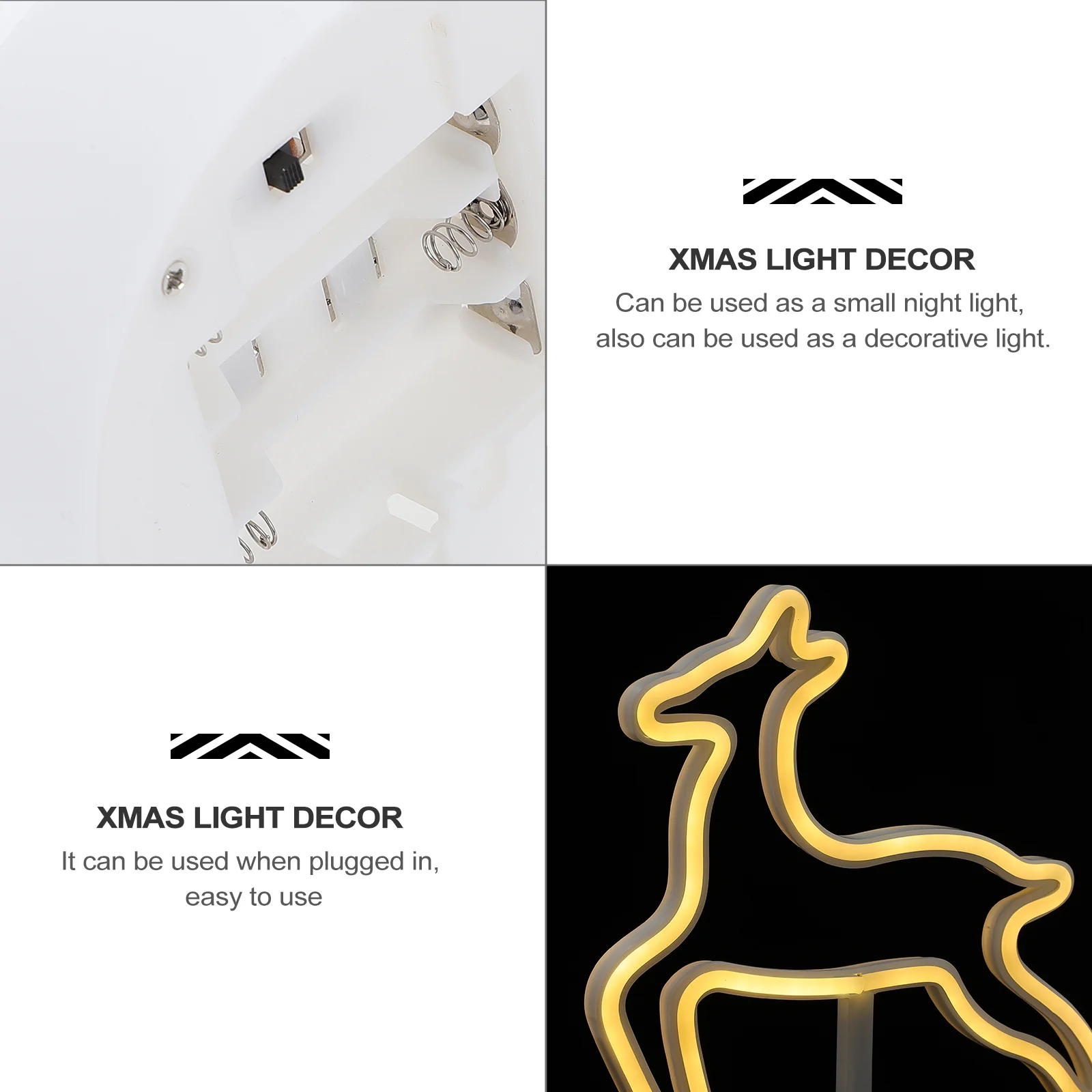 

Fawn Shaped Led Night Light Xmas Modeling Lamp For Home Decor Bedroom Living Room Christmas Party Scene Layout Plastic Indoor