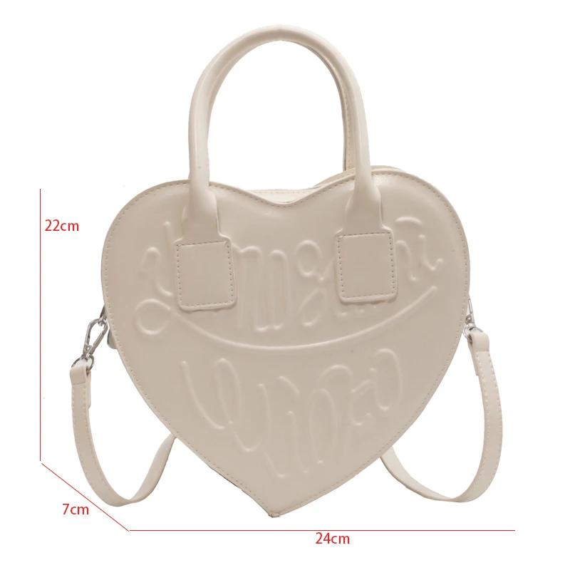 13 colors Pu Leather Crossbody Bag Women Handbag Cute Ladies Heart Shaped Shoulder Bag Love Clutch Purse Fashion Small Tote Bag