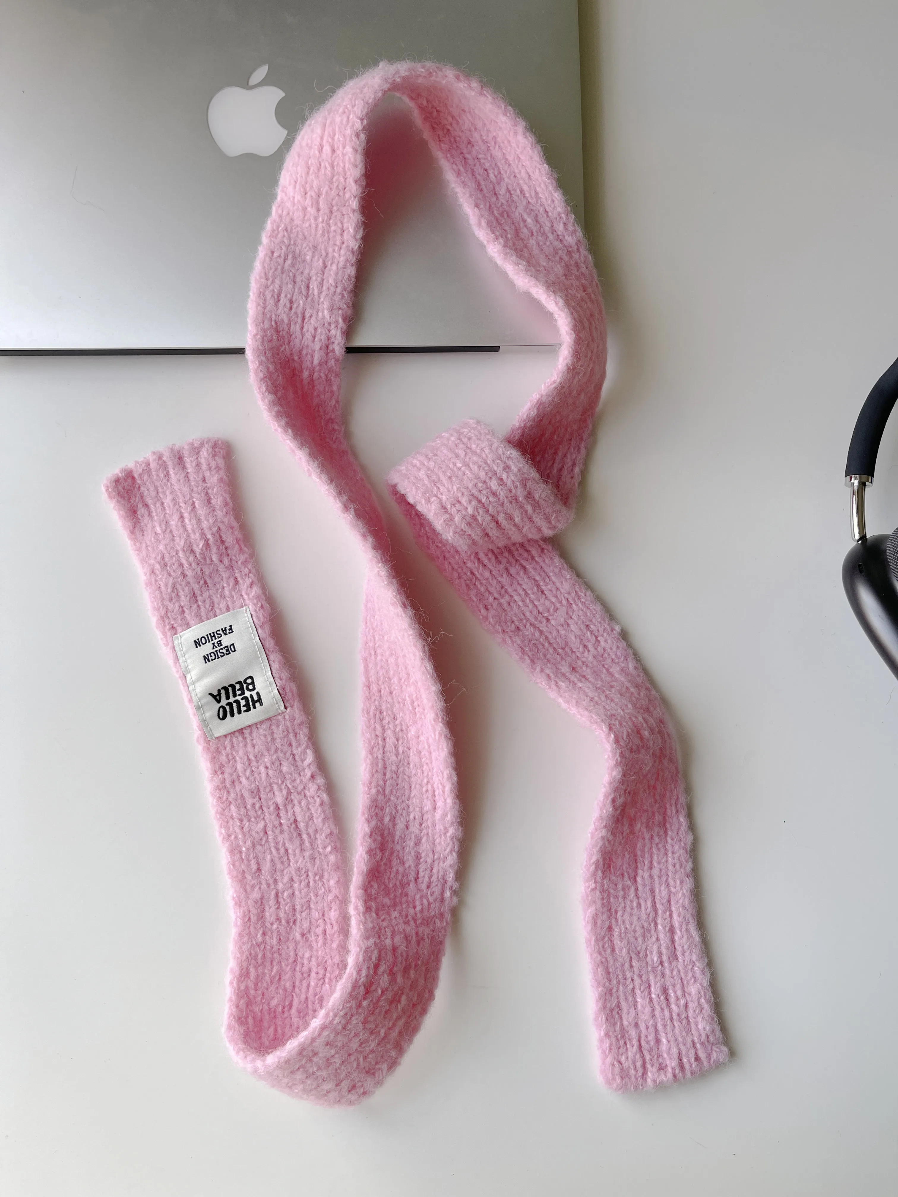 

Stylish Letter Y2K Knitted Long Scarves Korean Style Harajuku Neck Tie Slim Neckerchief Neckerchief Daily