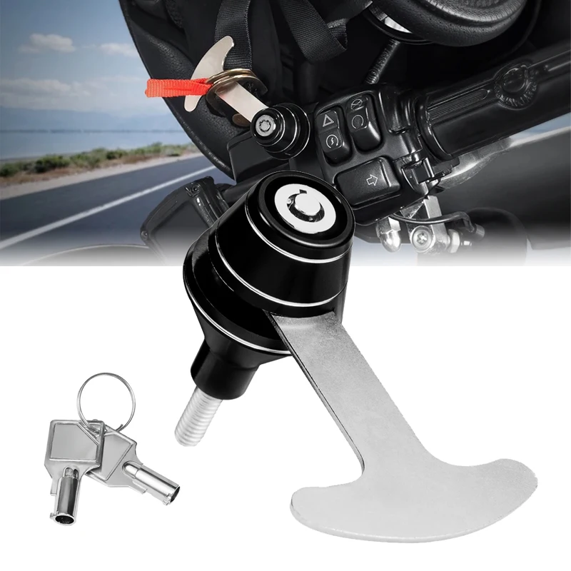 

Motorcycle Handlebar Helmet Lock For Harley Anti Theft Heavy Duty Decorative High Quality Waterproof Aluminum Accessories